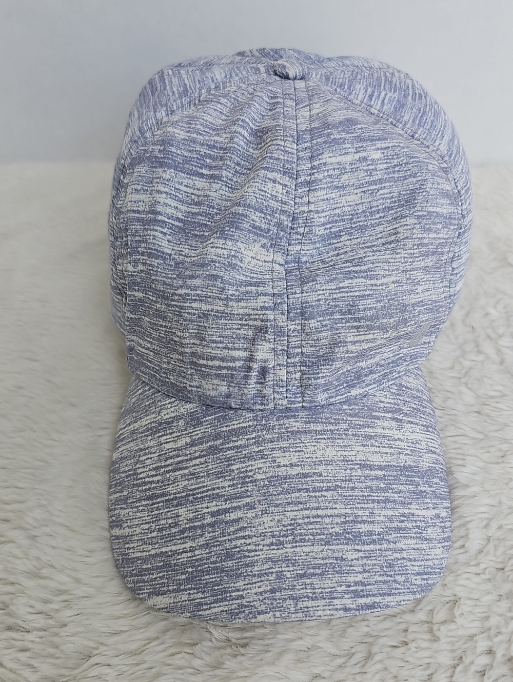 Ponyflo Women’s Space Dye Ponytail Baseball Cap Blue Grey Active Workout Hat OS
